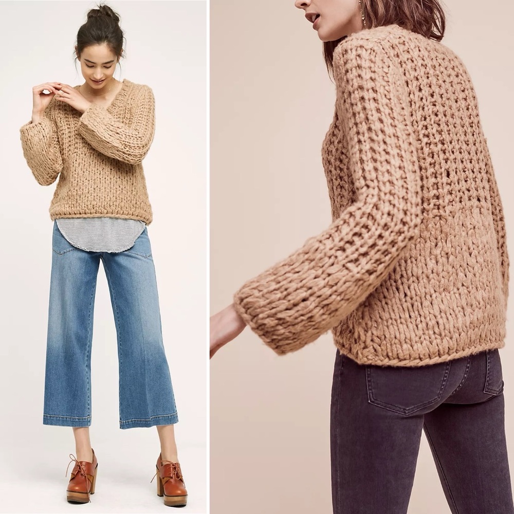 NWT Anthropologie chunky knit Delaney pullover